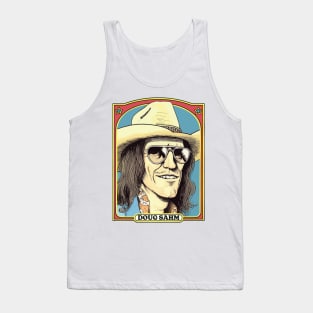 Doug Sahm -- Retro Illustration Fan Artwork Tank Top